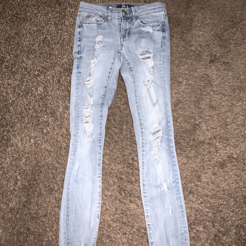 Aeropostale Low Rise Skinny Blue Jeans